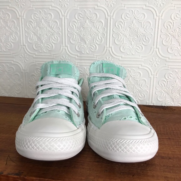 ❌SOLD❌ CONVERSE Chuck Taylors Eyelet Crochet Lace - Picture 4 of 12